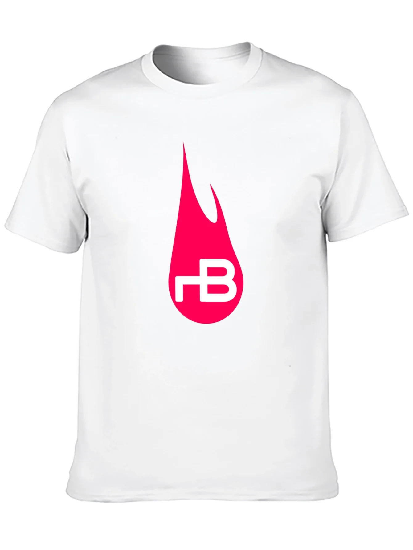 Black T-Shirt with Pink Flame Logo