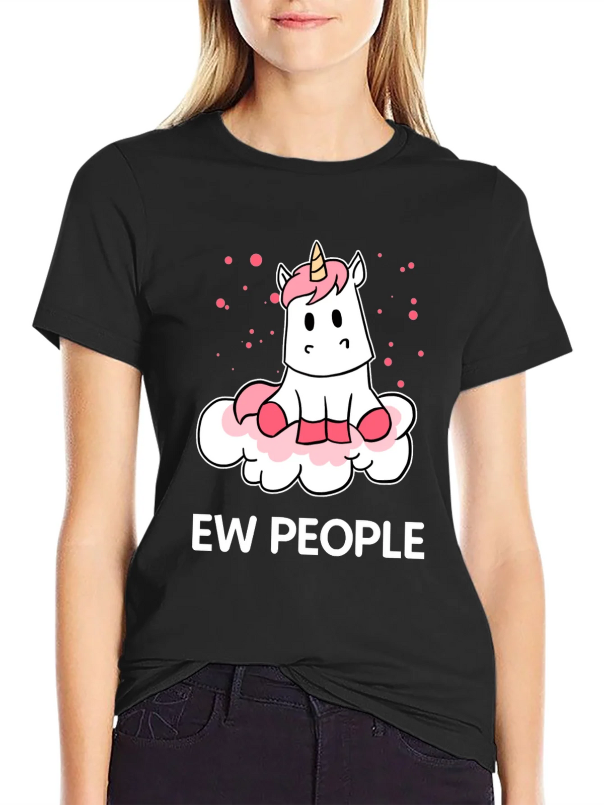 Ew People Unicorn Graphic Tee - Funny Introvert T-Shirt