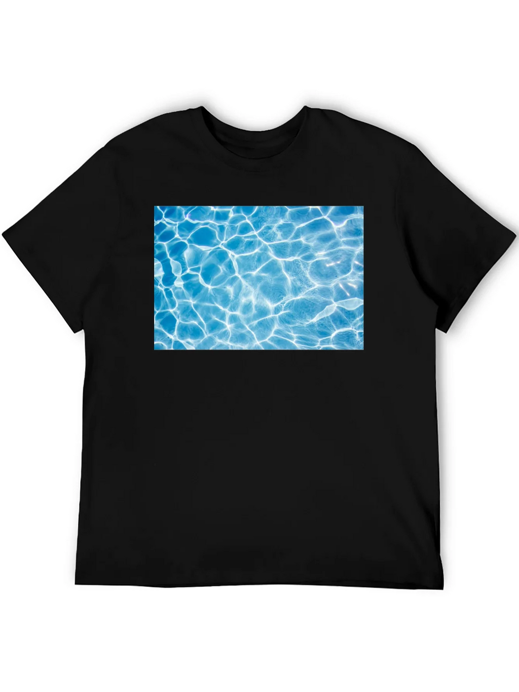 Pool Water Graphic Black Tee