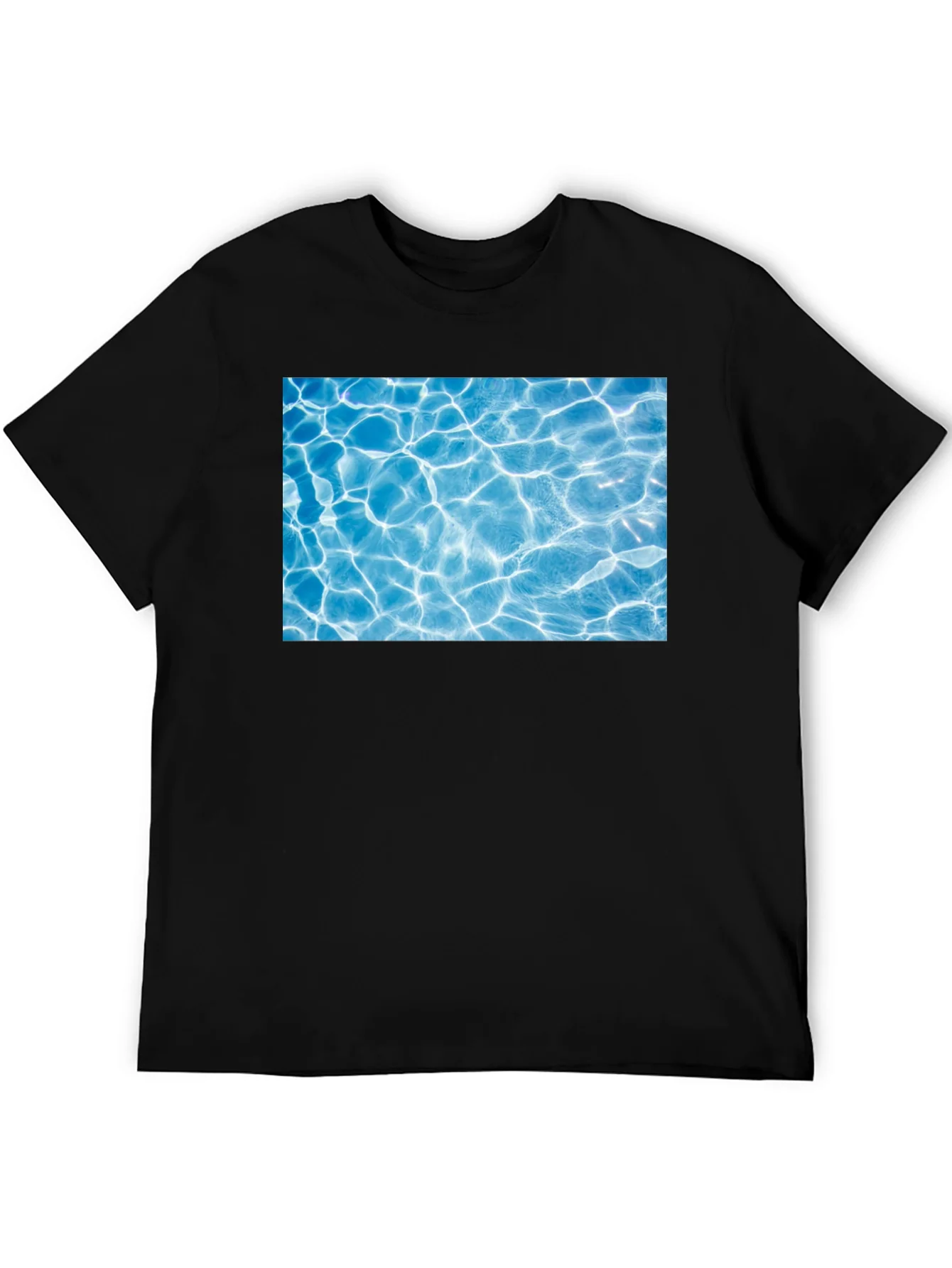Pool Water Graphic Black Tee