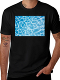 Pool Water Graphic Black Tee