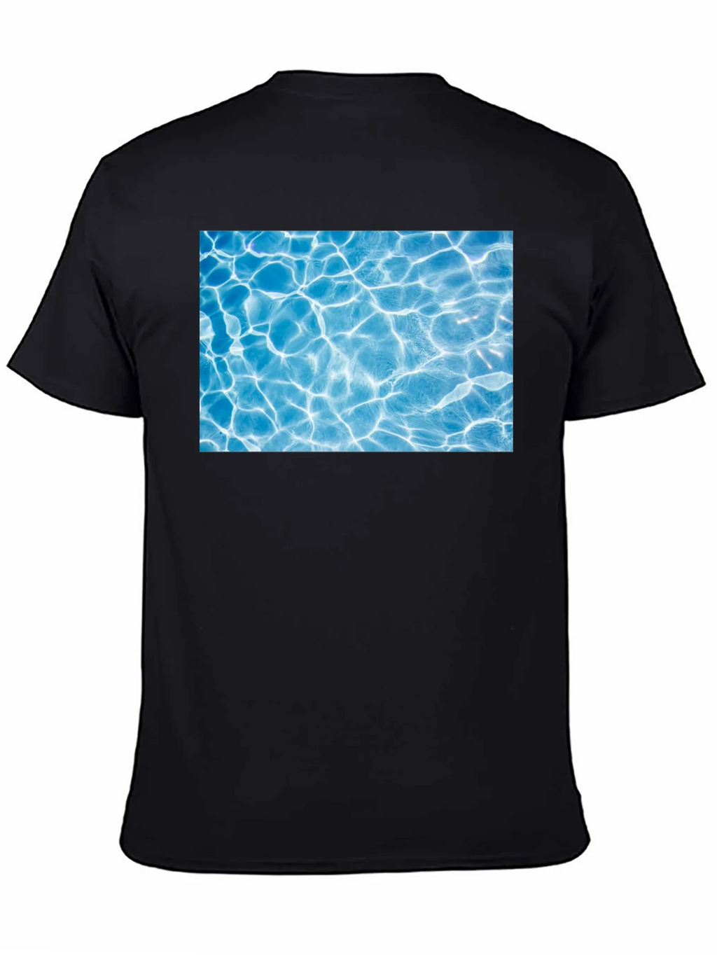 Pool Water Graphic Black Tee