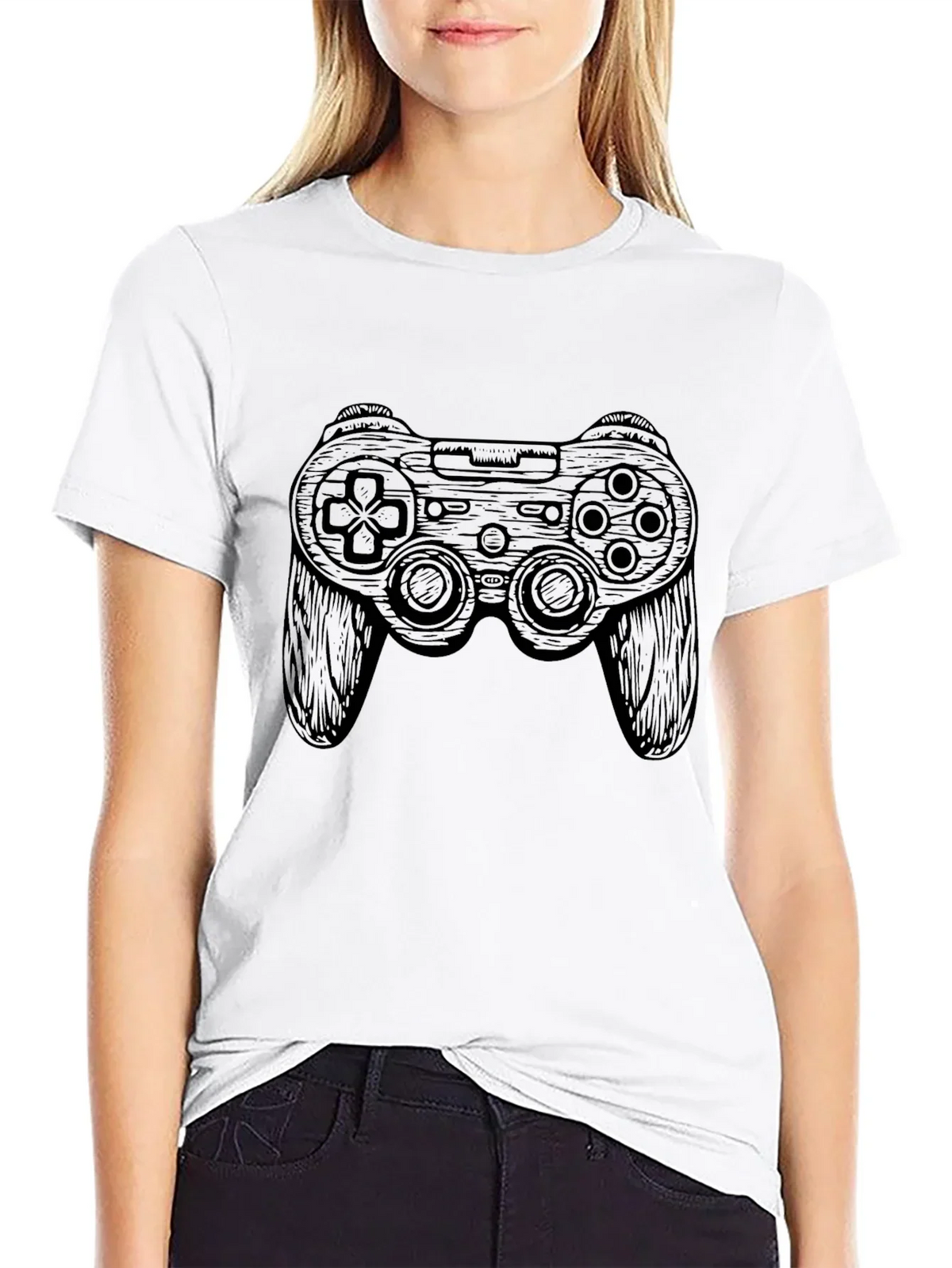 Gaming Controller Graphic Tee - Black
