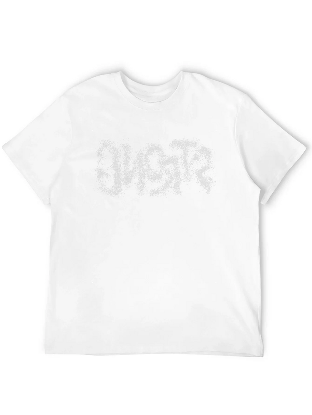 Mens Black T-Shirt with Distressed Graphic Print