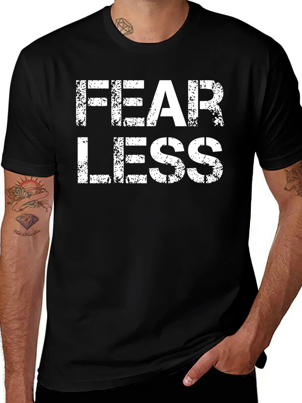 Fearless Black T-Shirt - Bold Graphic Tee
