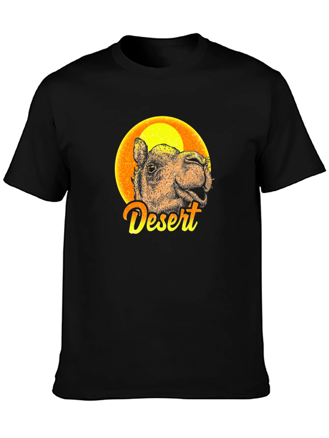 Desert Camel Graphic Tee - Mens Black T-Shirt