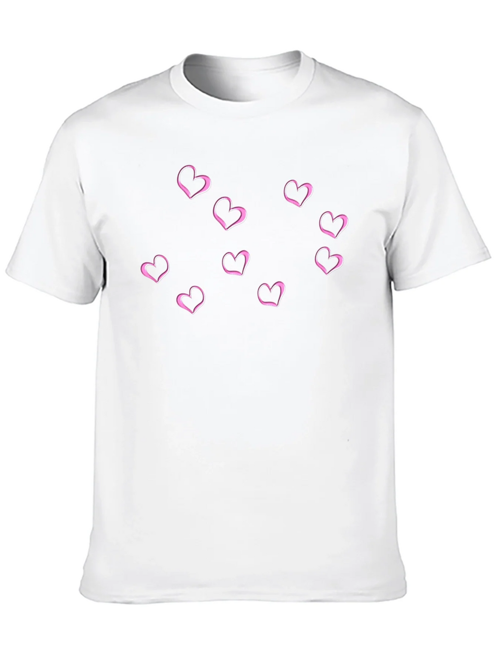 Hearts Graphic Mens Black T-Shirt