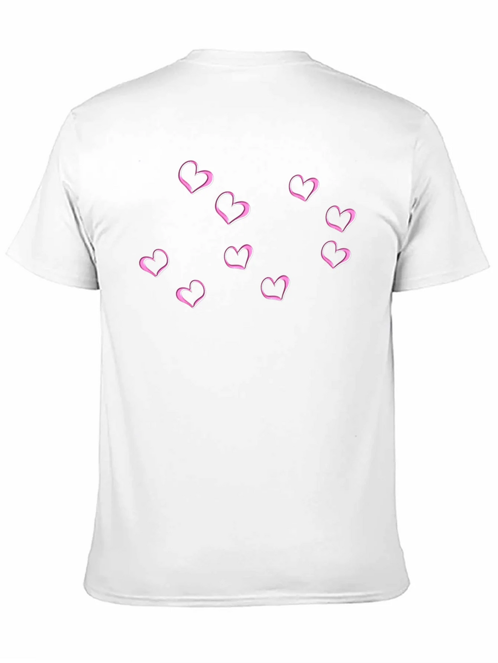 Hearts Graphic Mens Black T-Shirt