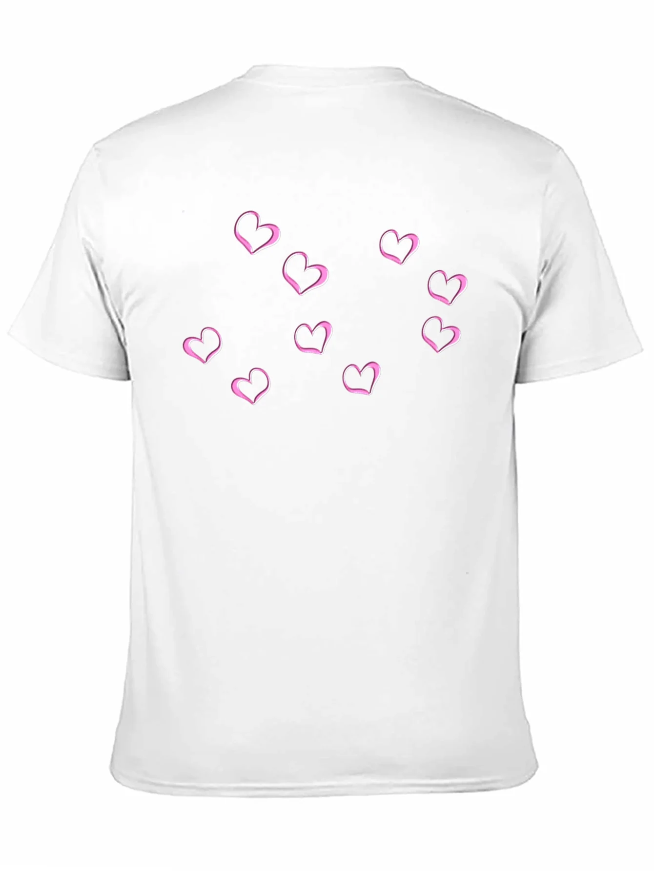 Hearts Graphic Mens Black T-Shirt