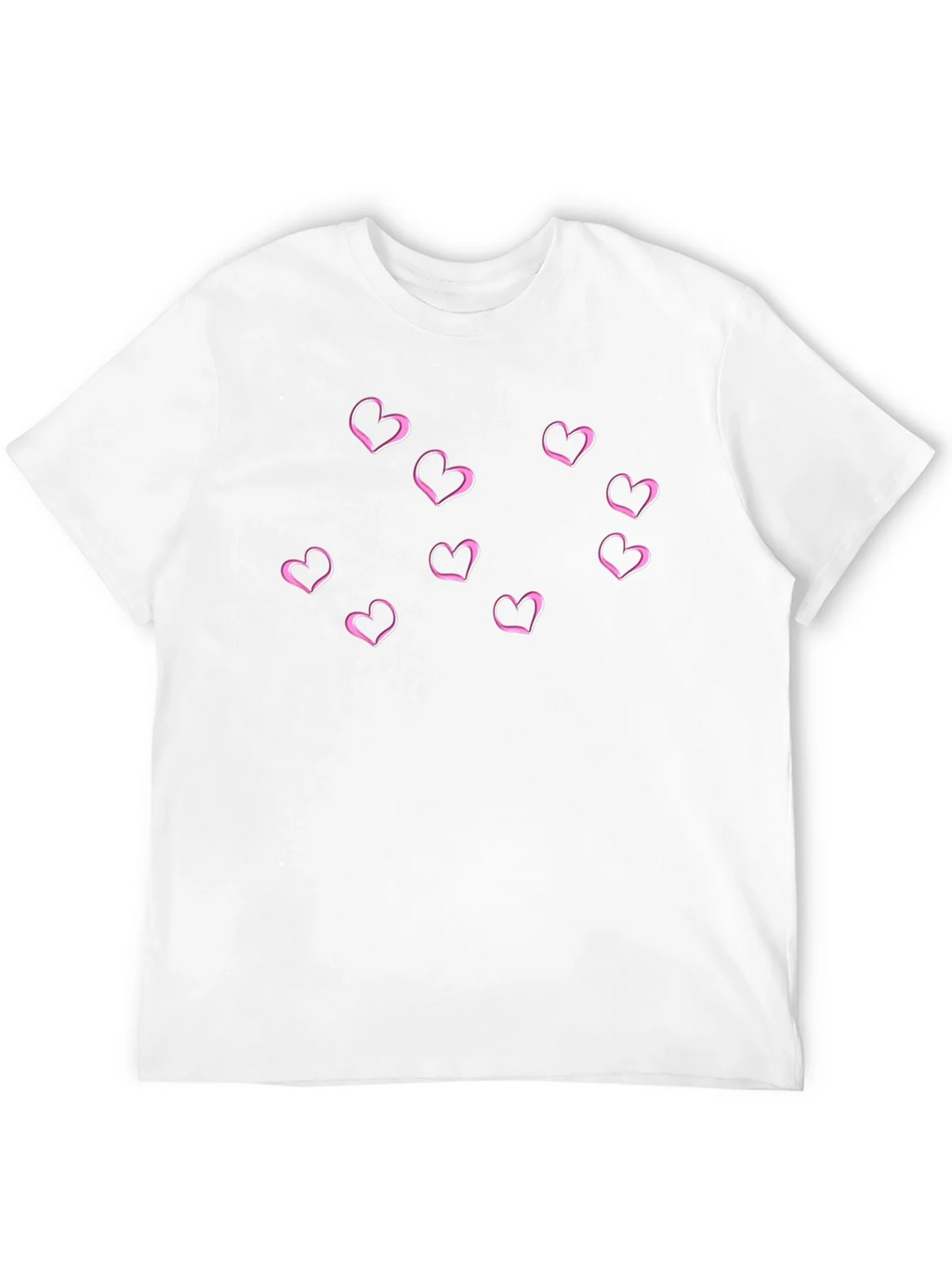 Hearts Graphic Mens Black T-Shirt