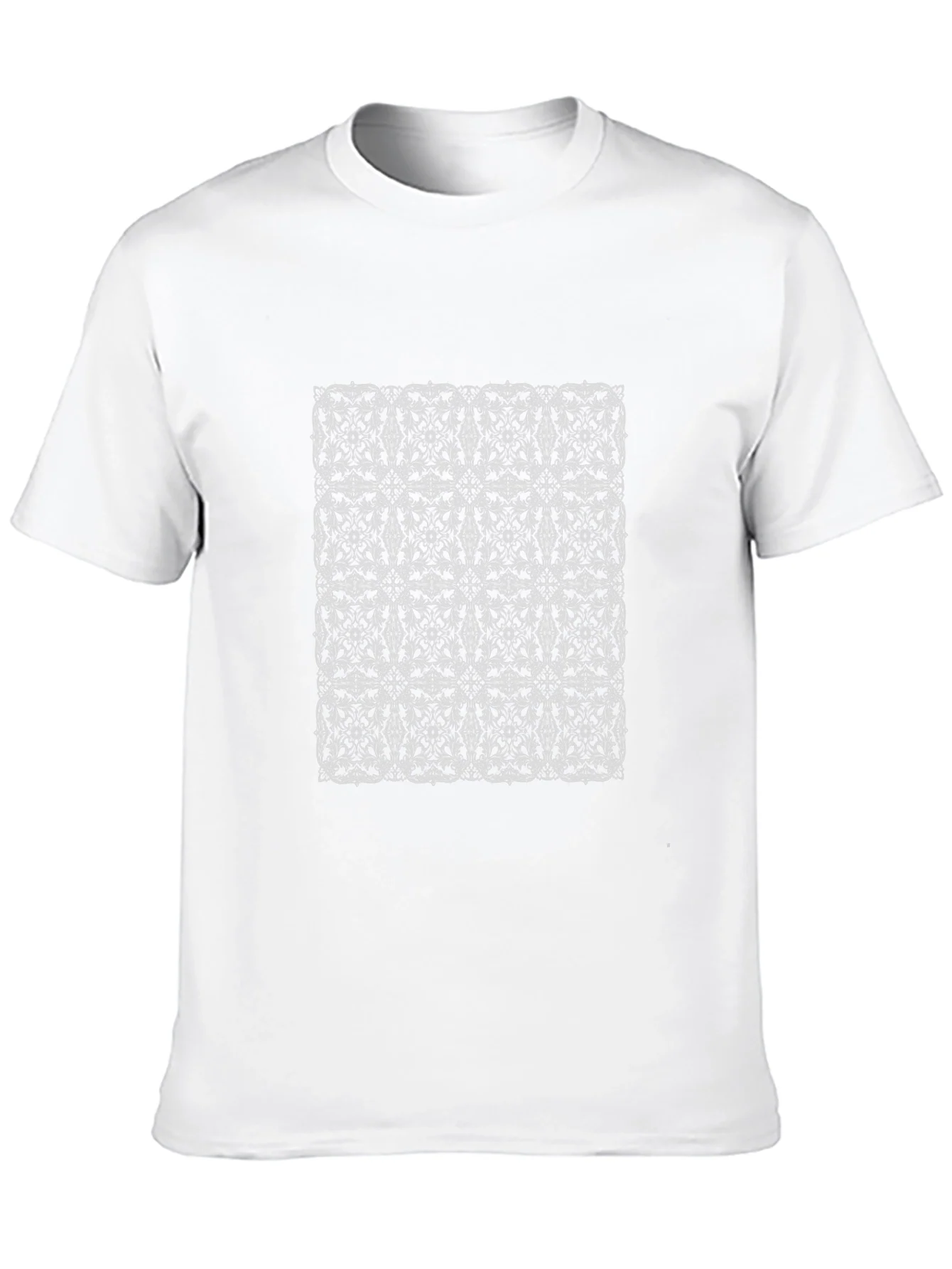 Elegant Patterned Mens Black T-Shirt
