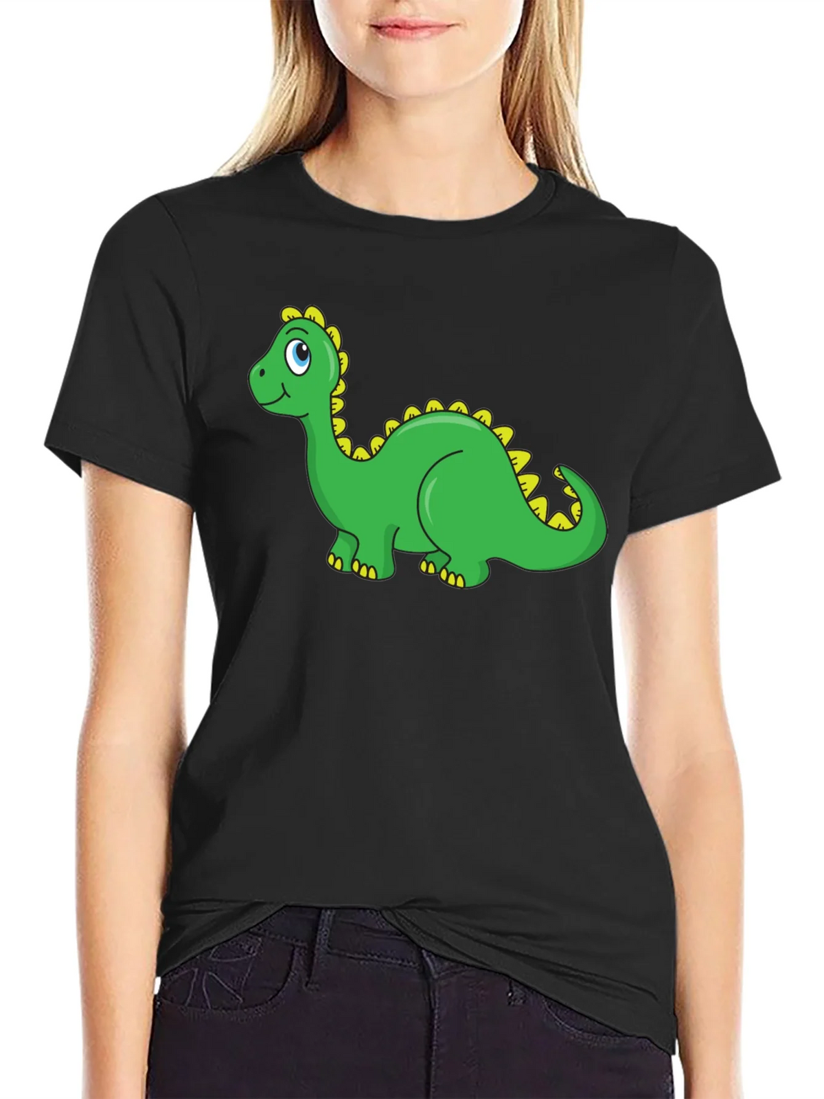 Dino Graphic Tee - Black Casual Shirt