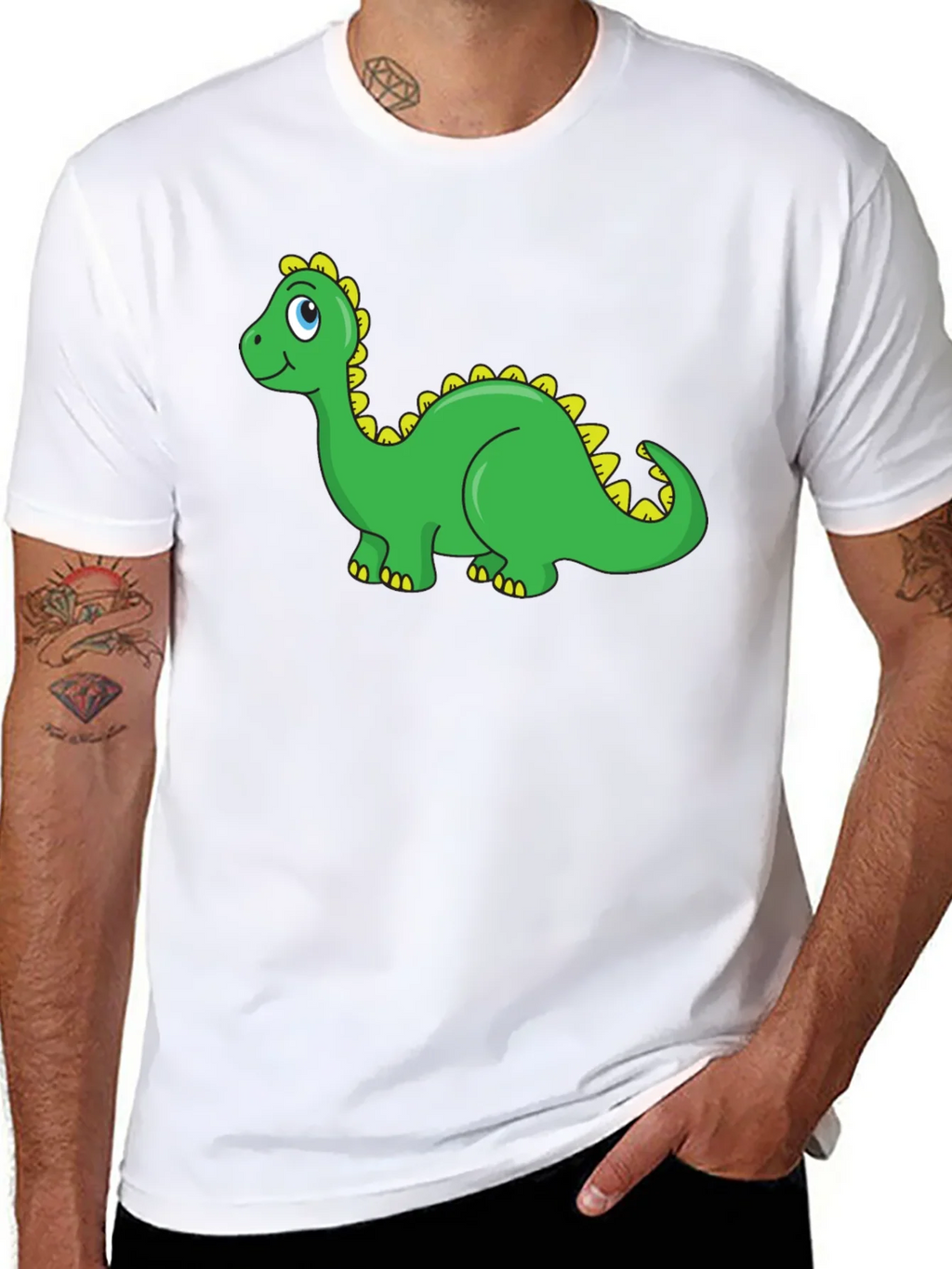 Dino Graphic Tee - Black Casual Shirt