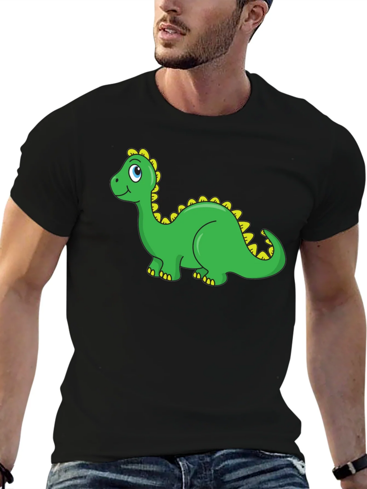 Dino Graphic Tee - Black Casual Shirt
