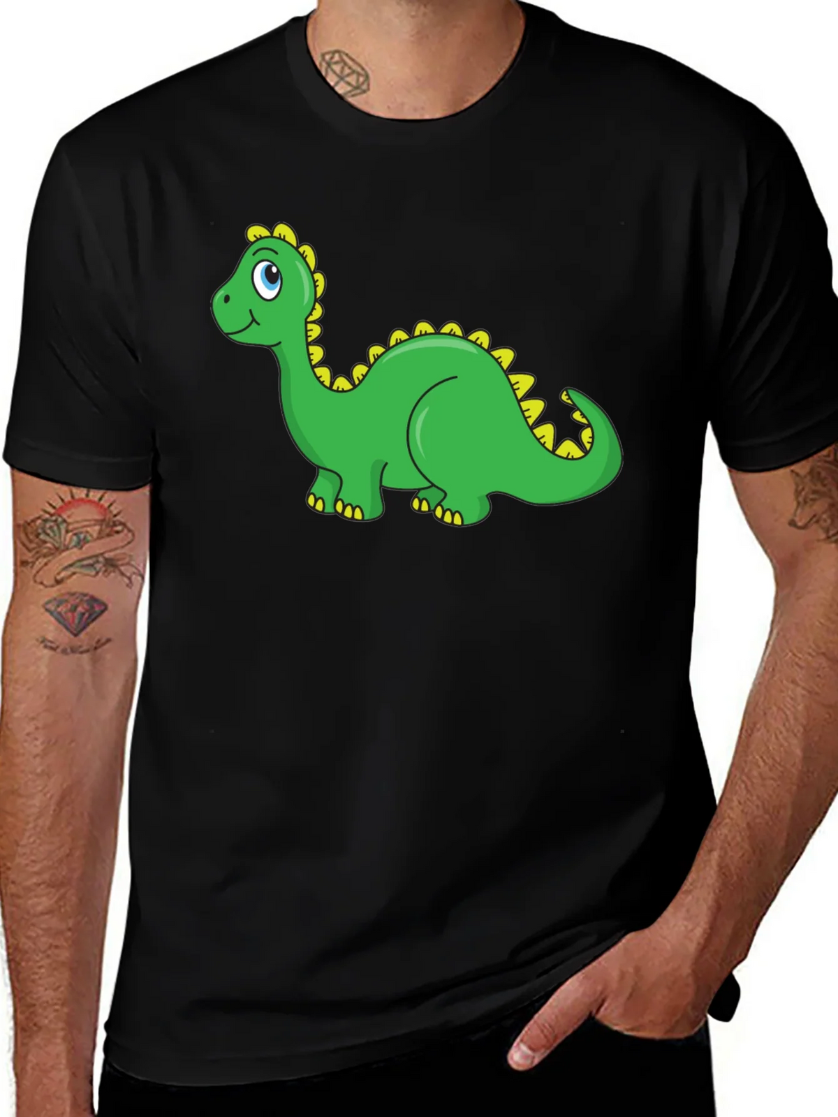 Dino Graphic Tee - Black Casual Shirt