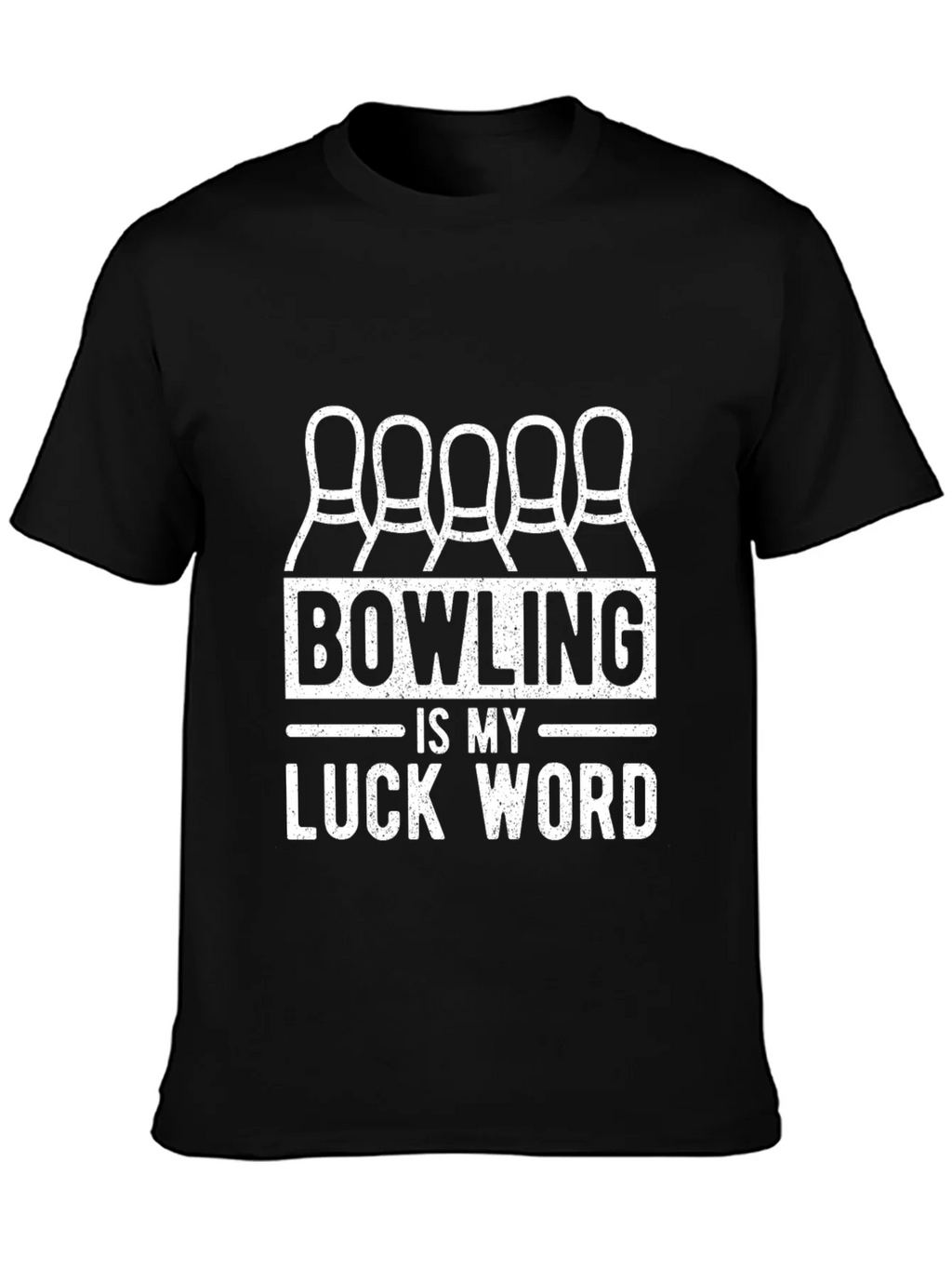Bowling is My Luck Word T-Shirt