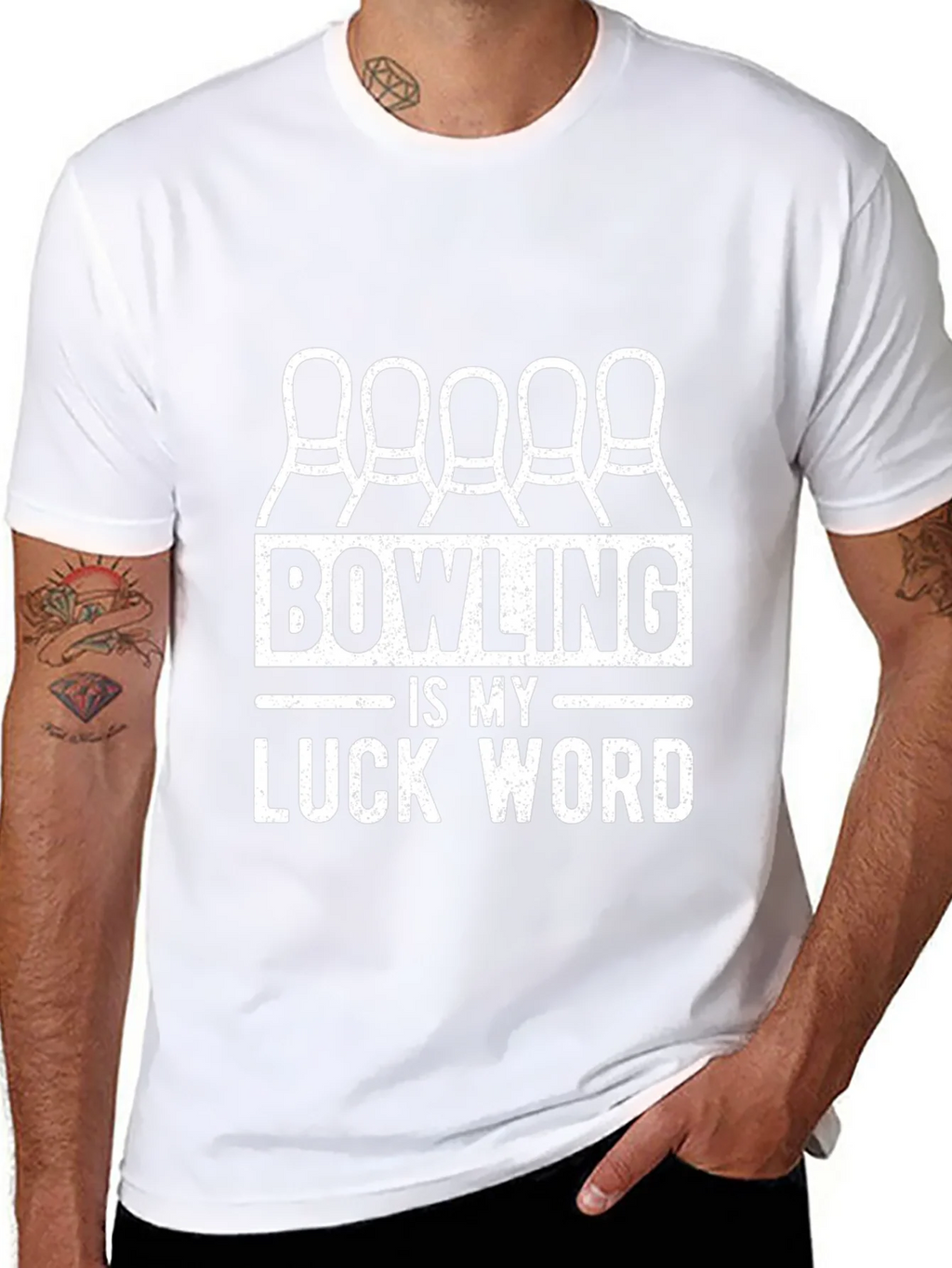 Bowling is My Luck Word T-Shirt