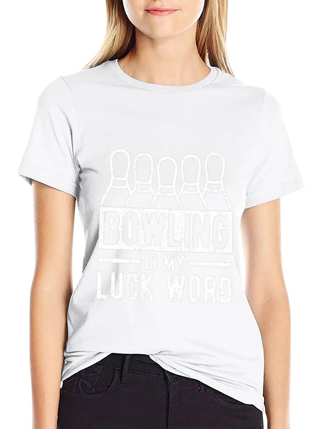 Bowling is My Luck Word T-Shirt