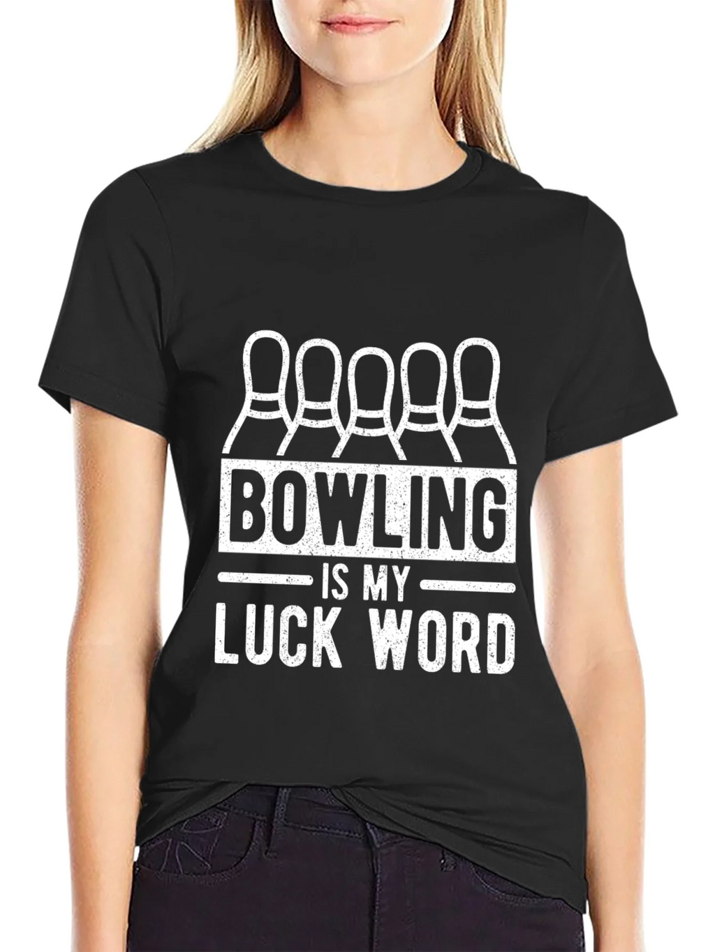 Bowling is My Luck Word T-Shirt