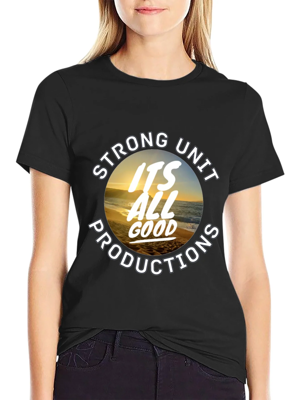 Strong Unit Productions Black Graphic Tee