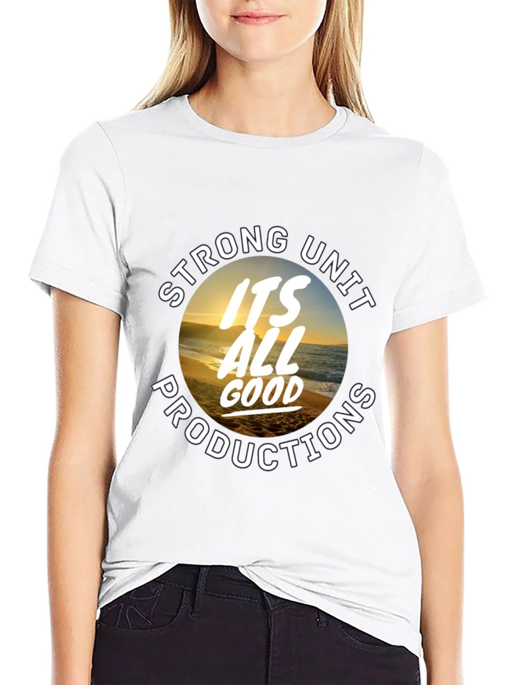 Strong Unit Productions Black Graphic Tee