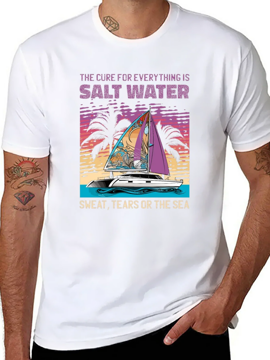 Salt Water Cure Black Graphic Tee
