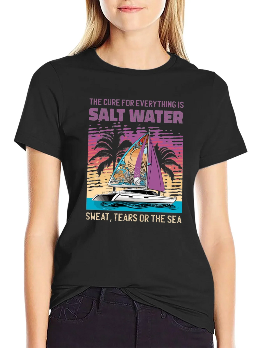 Salt Water Cure Black Graphic Tee