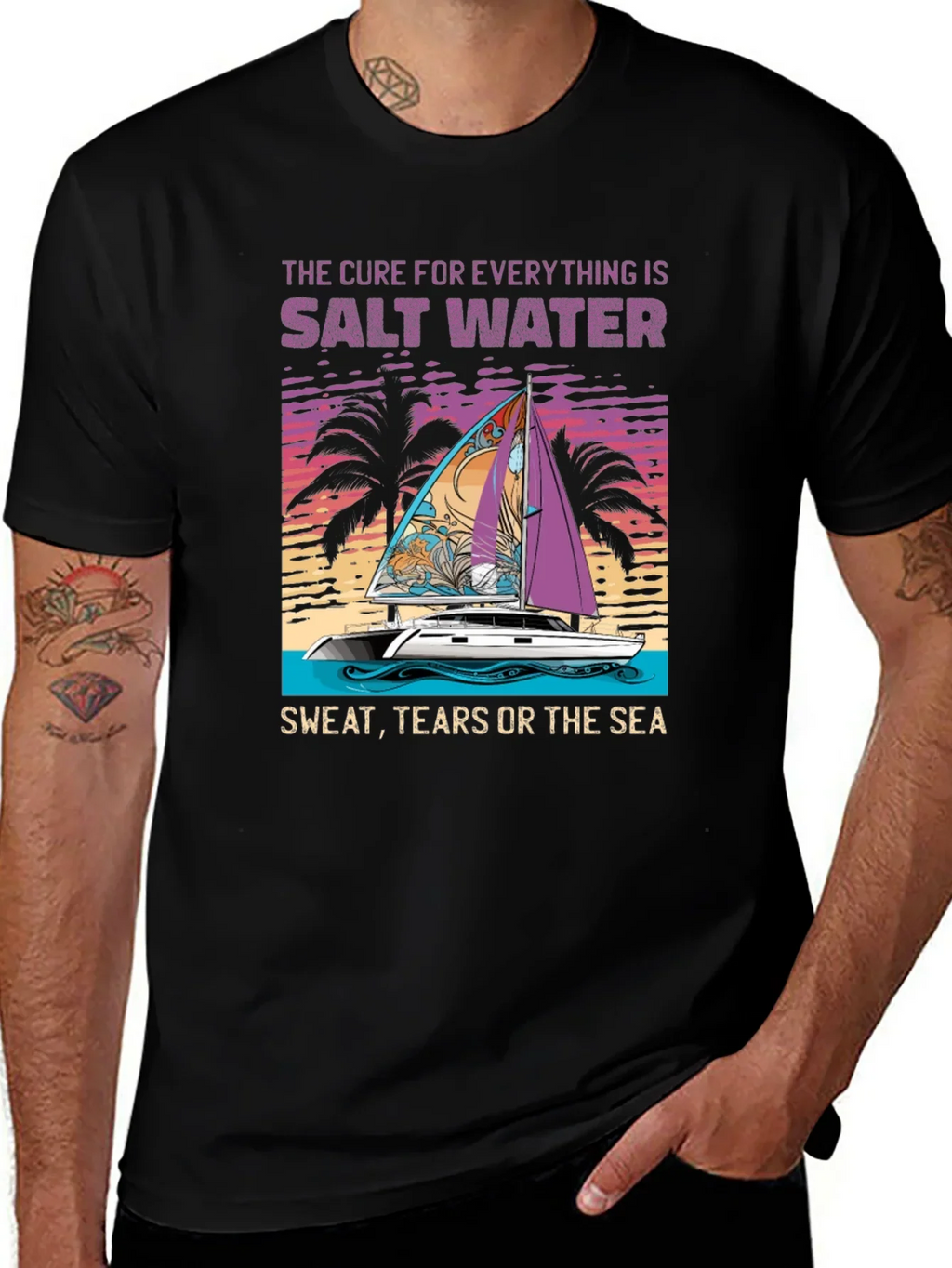 Salt Water Cure Black Graphic Tee