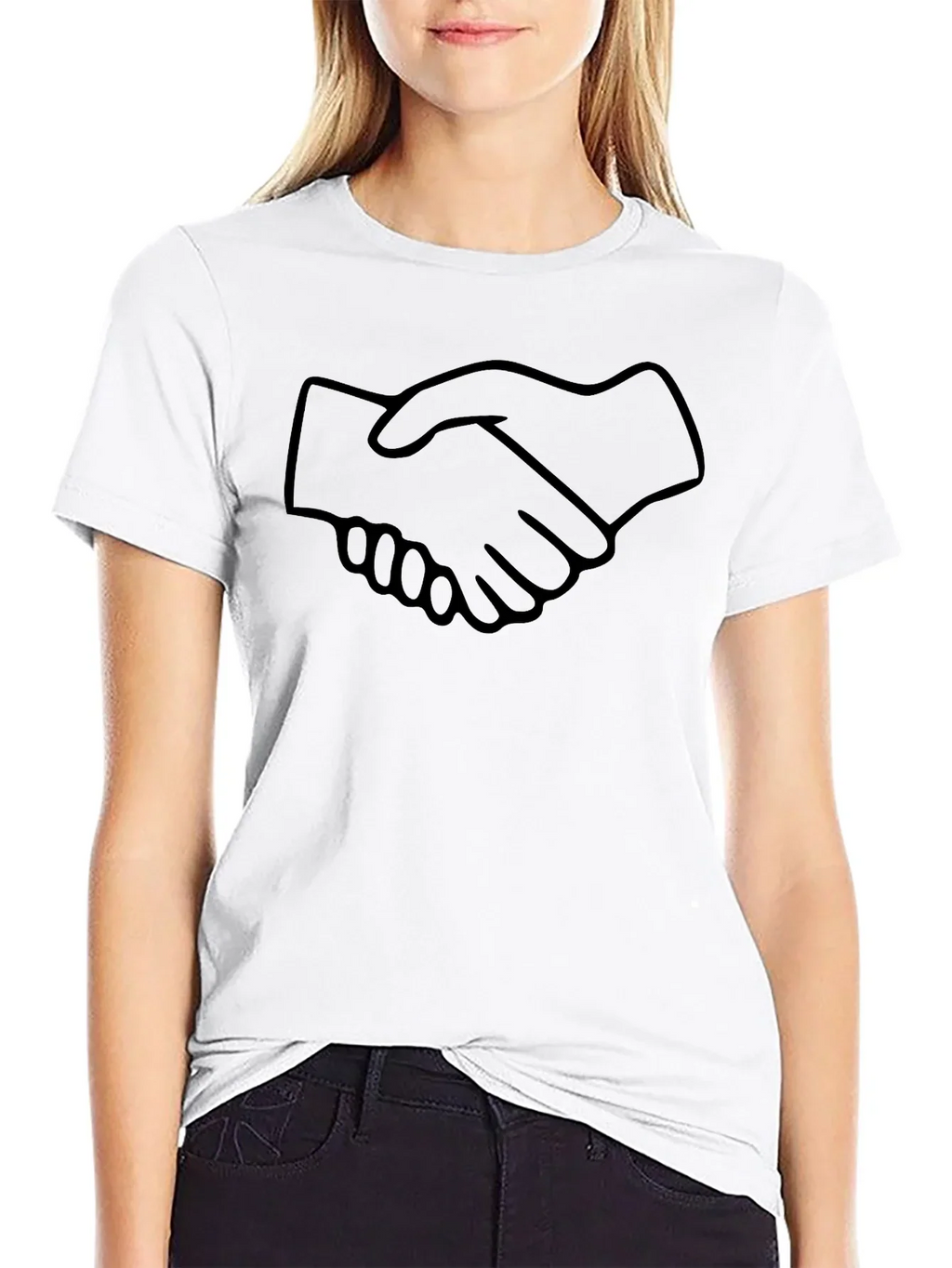 Handshake Graphic Black T-Shirt