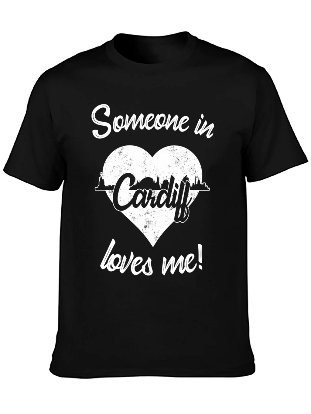Someone in Cardiff Loves Me Black Graphic Tee