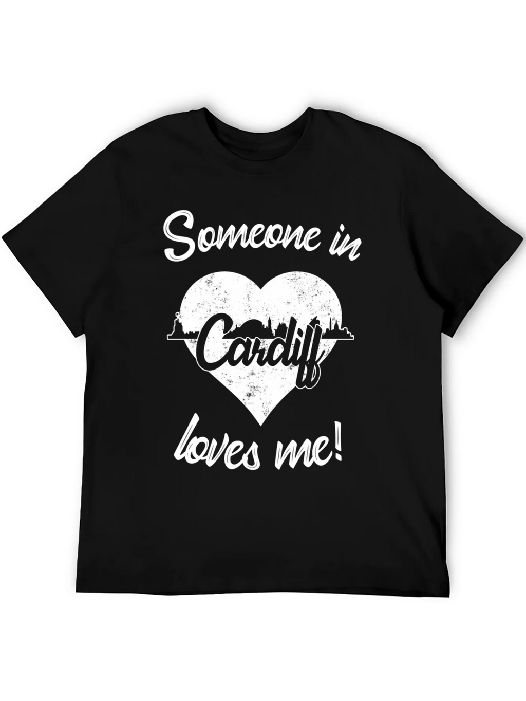 Someone in Cardiff Loves Me Black Graphic Tee