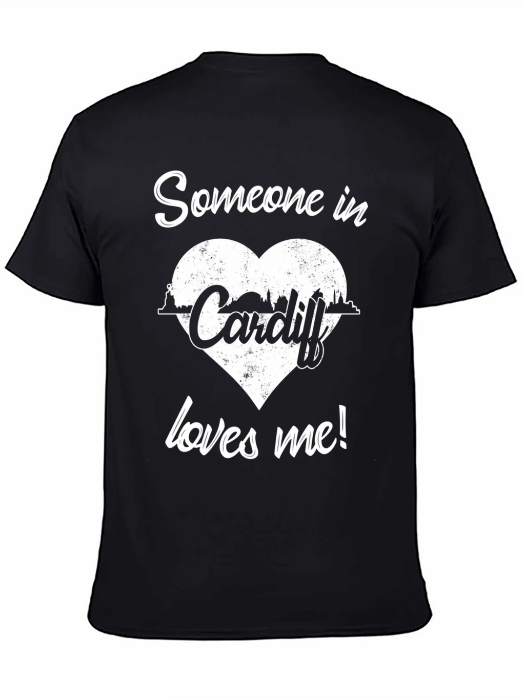 Someone in Cardiff Loves Me Black Graphic Tee