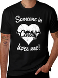 Someone in Cardiff Loves Me Black Graphic Tee