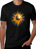 Cosmic Sun Graphic Tee - Black