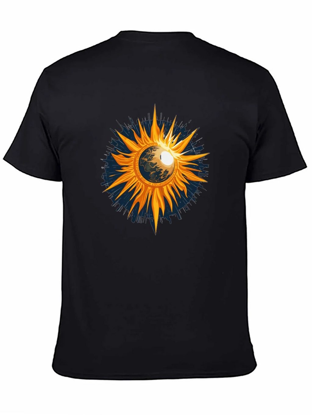 Cosmic Sun Graphic Tee - Black