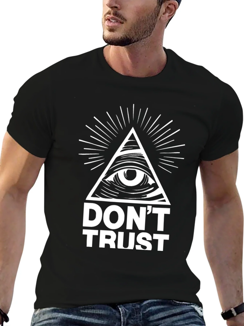 Dont Trust All Seeing Eye Graphic T-Shirt