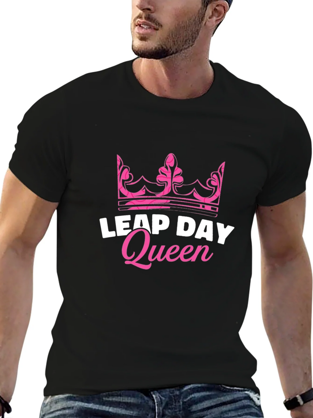 Leap Day Queen Black T-Shirt