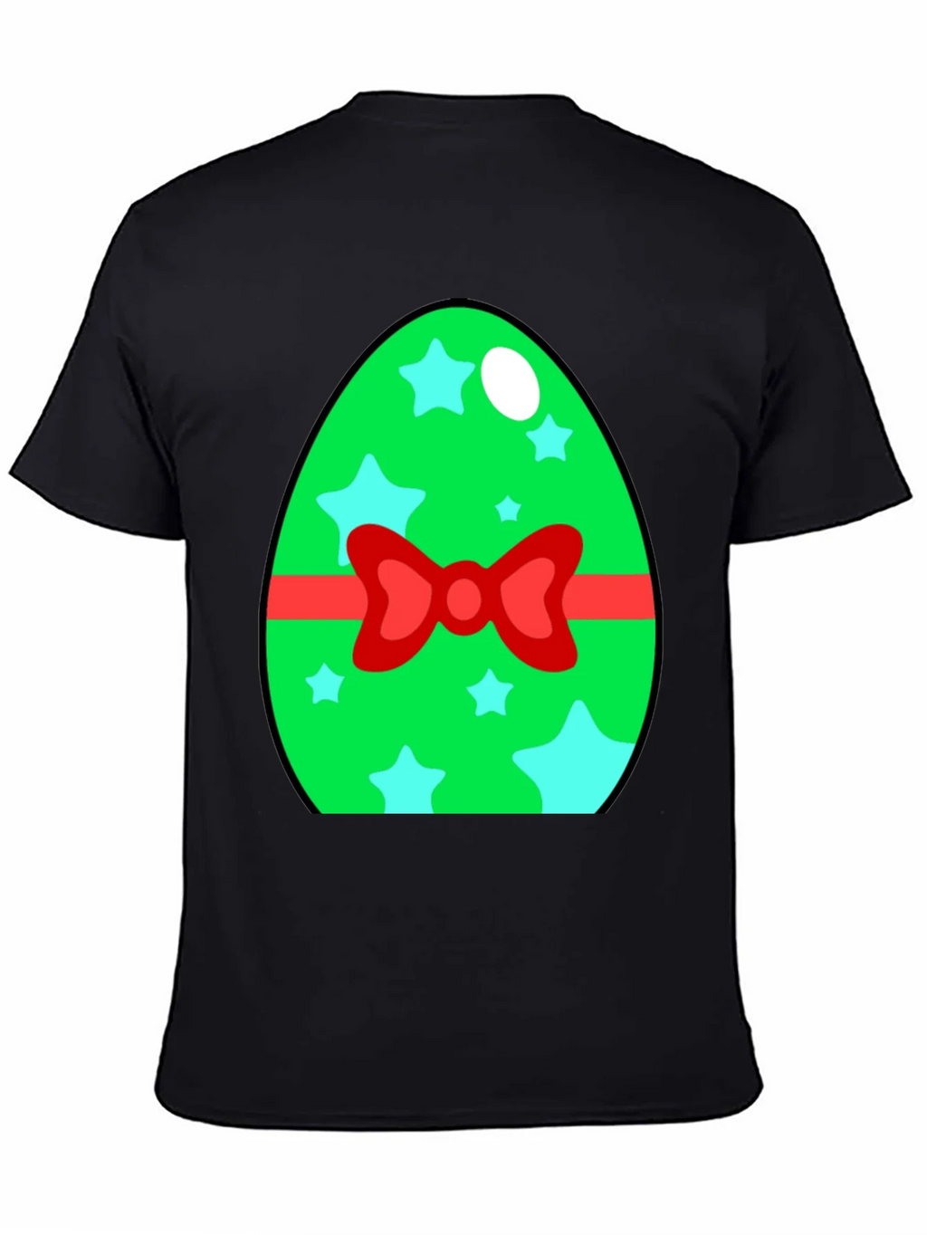 Easter Egg T-Shirt - Green Star Bow Tie