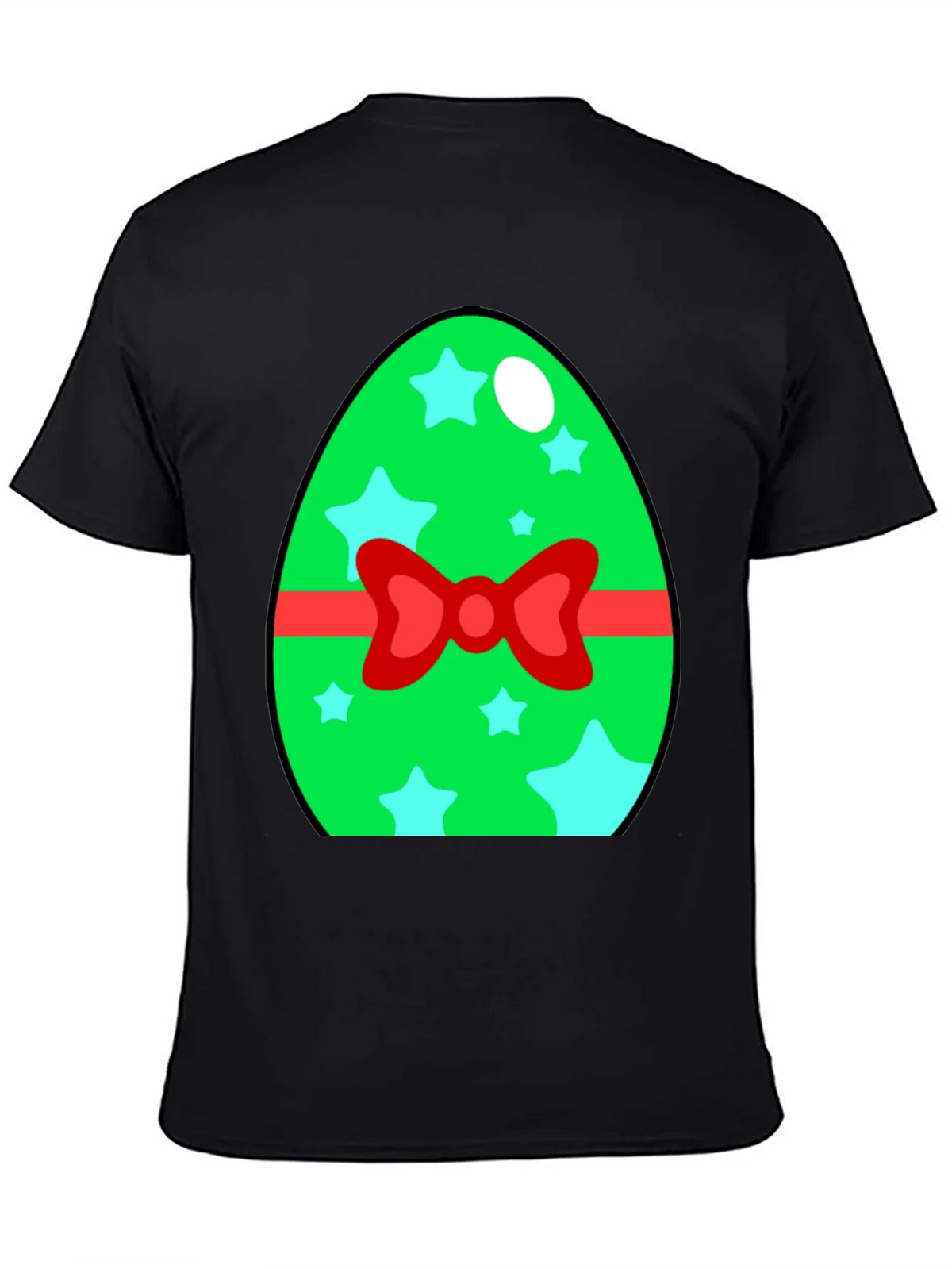 Easter Egg T-Shirt - Green Star Bow Tie