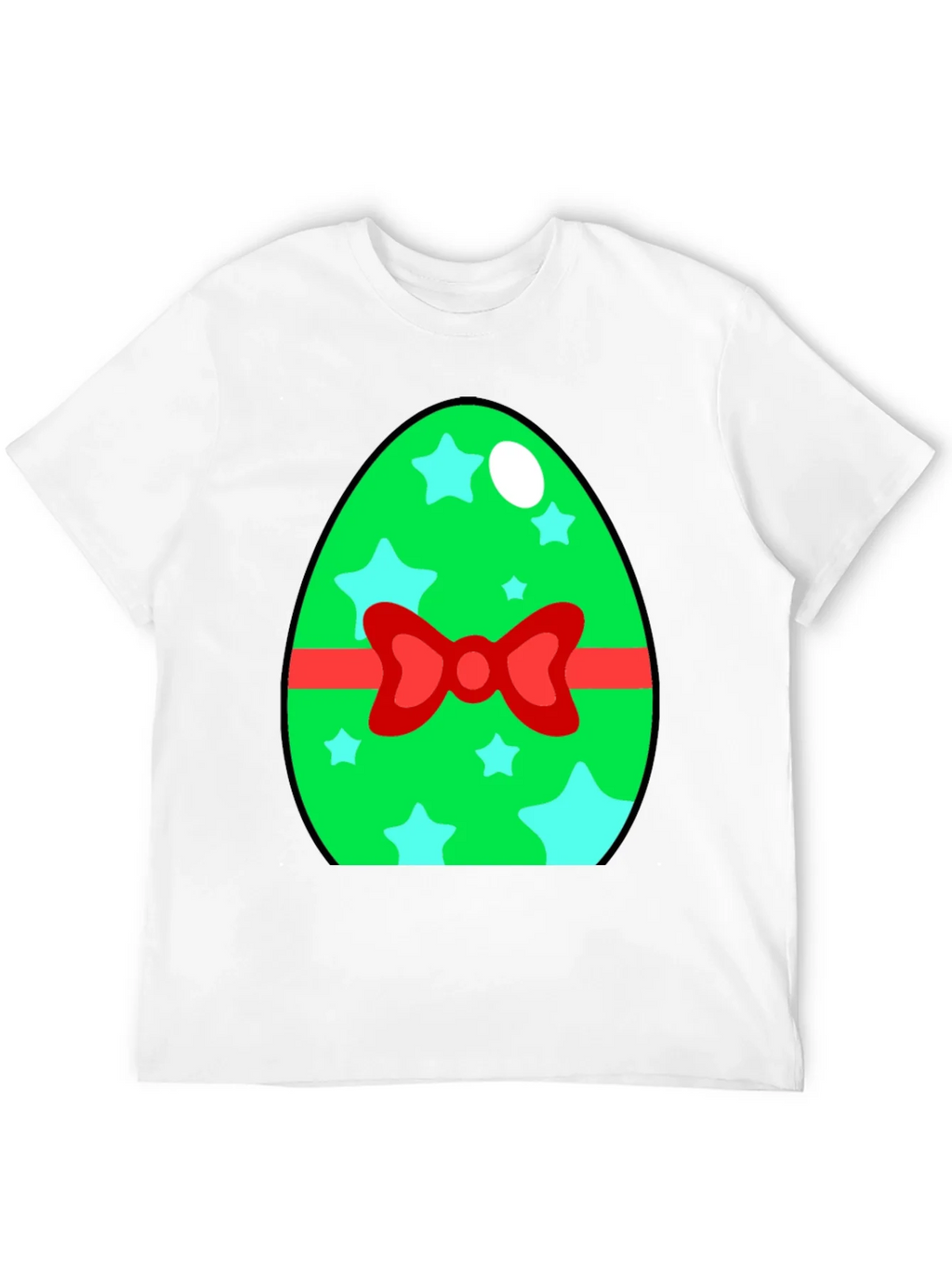 Easter Egg T-Shirt - Green Star Bow Tie