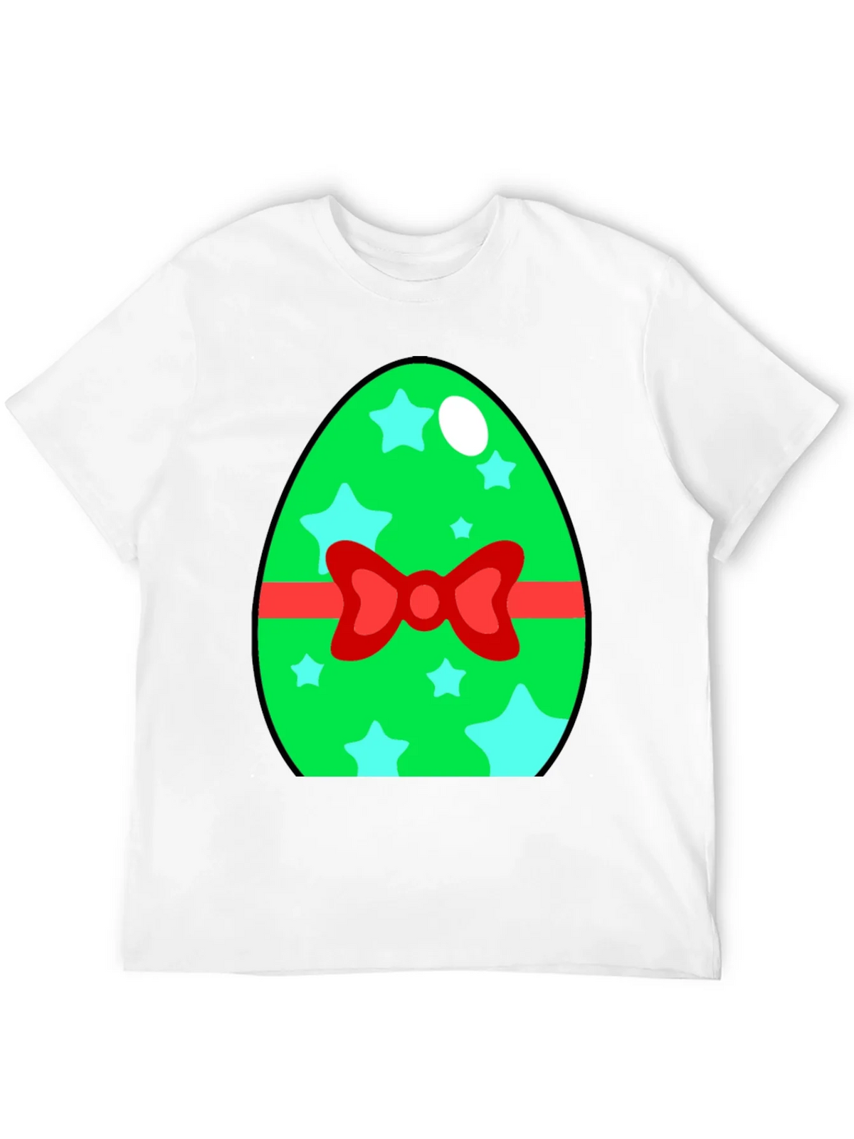 Easter Egg T-Shirt - Green Star Bow Tie