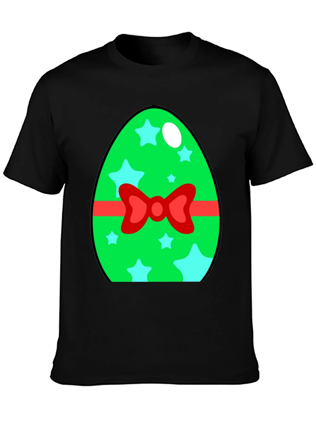 Easter Egg T-Shirt - Green Star Bow Tie