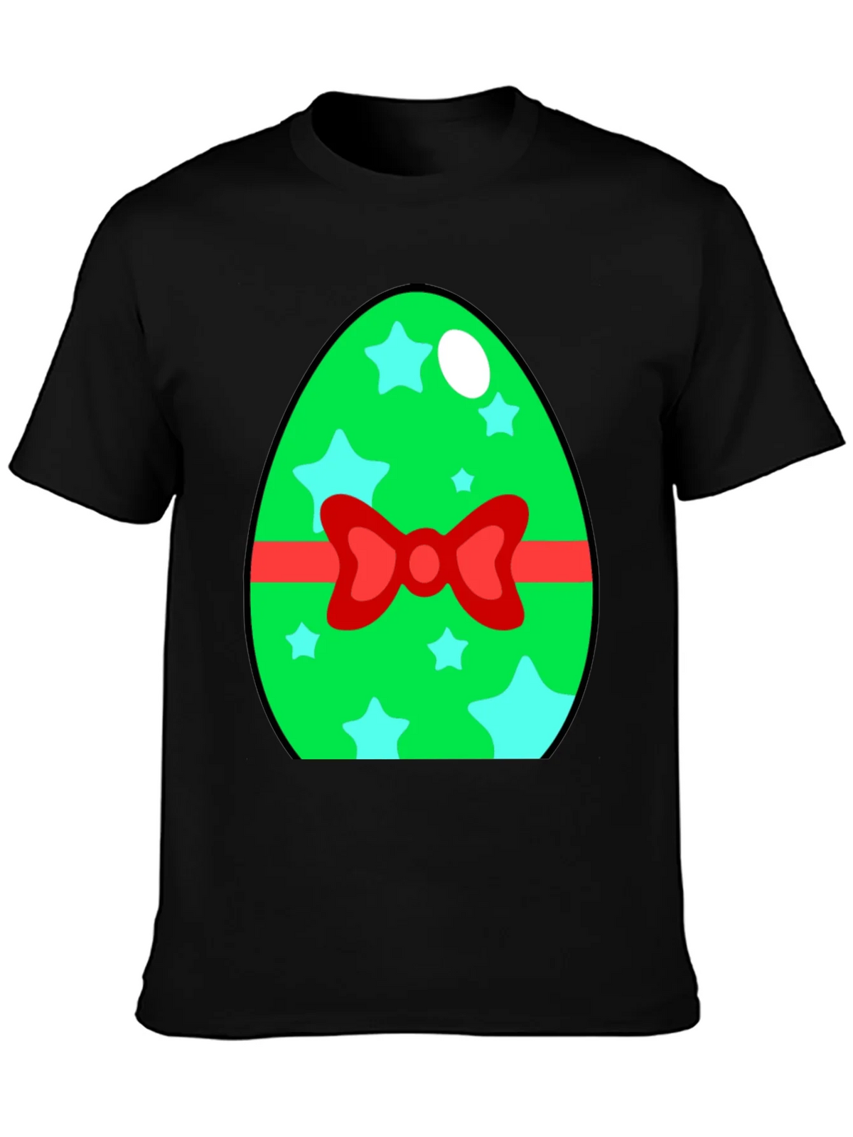 Easter Egg T-Shirt - Green Star Bow Tie