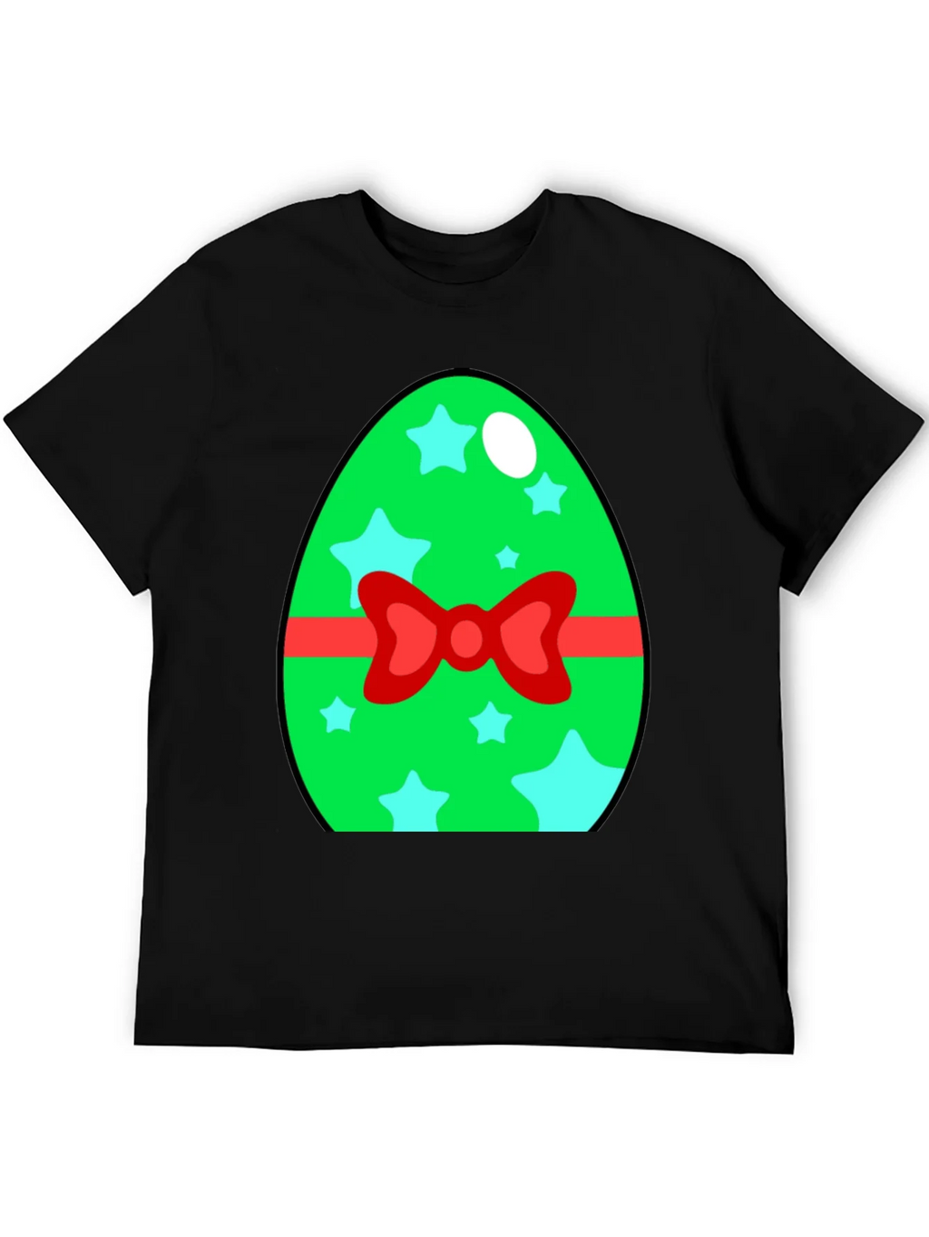 Easter Egg T-Shirt - Green Star Bow Tie