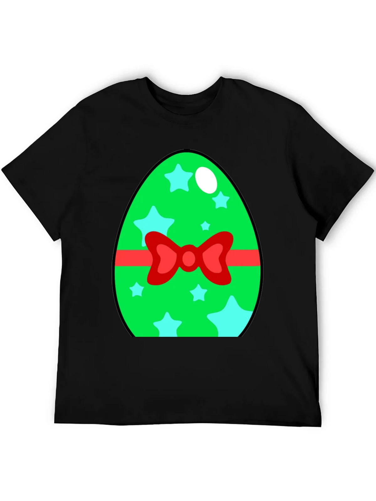 Easter Egg T-Shirt - Green Star Bow Tie