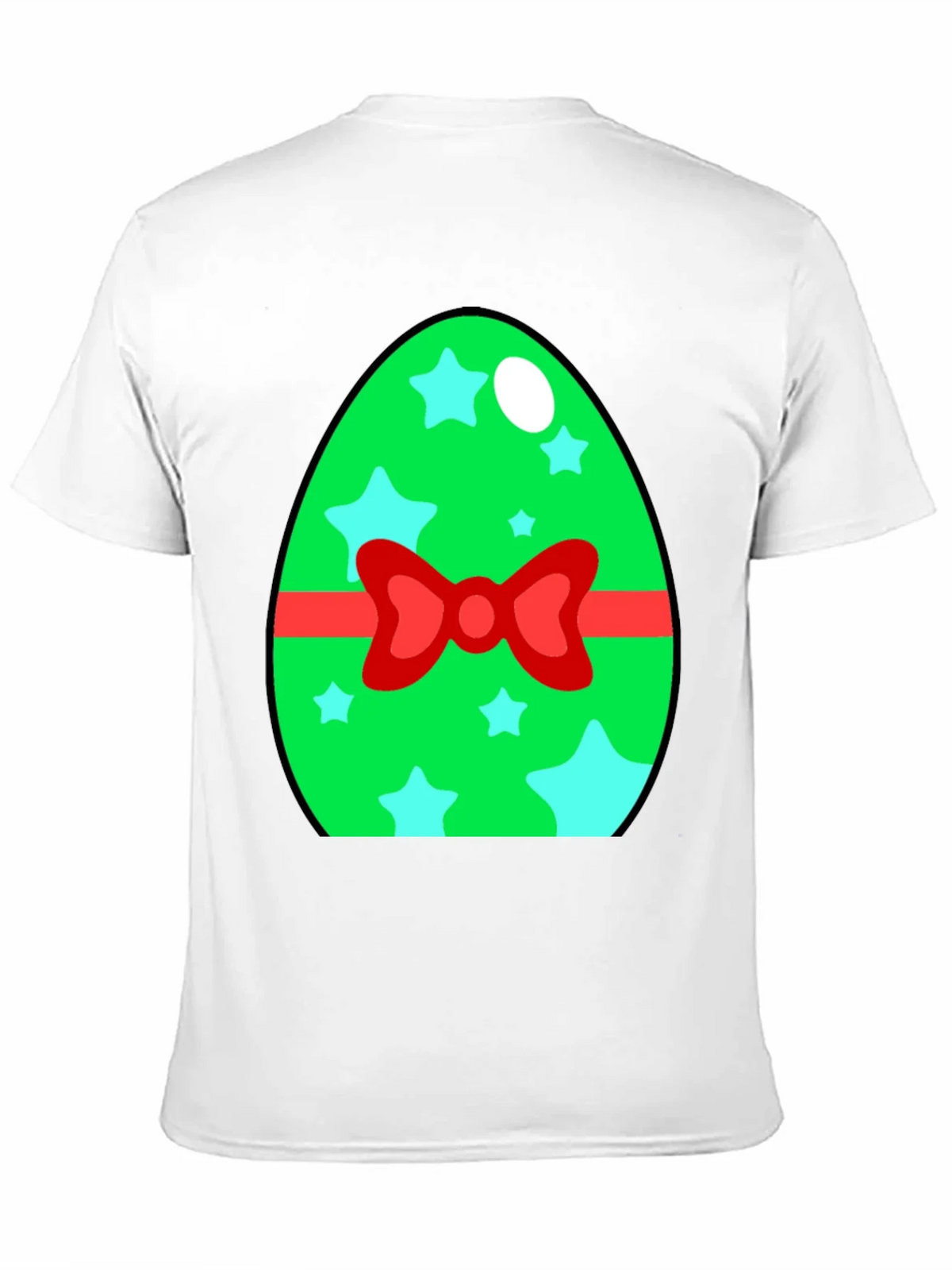 Easter Egg T-Shirt - Green Star Bow Tie