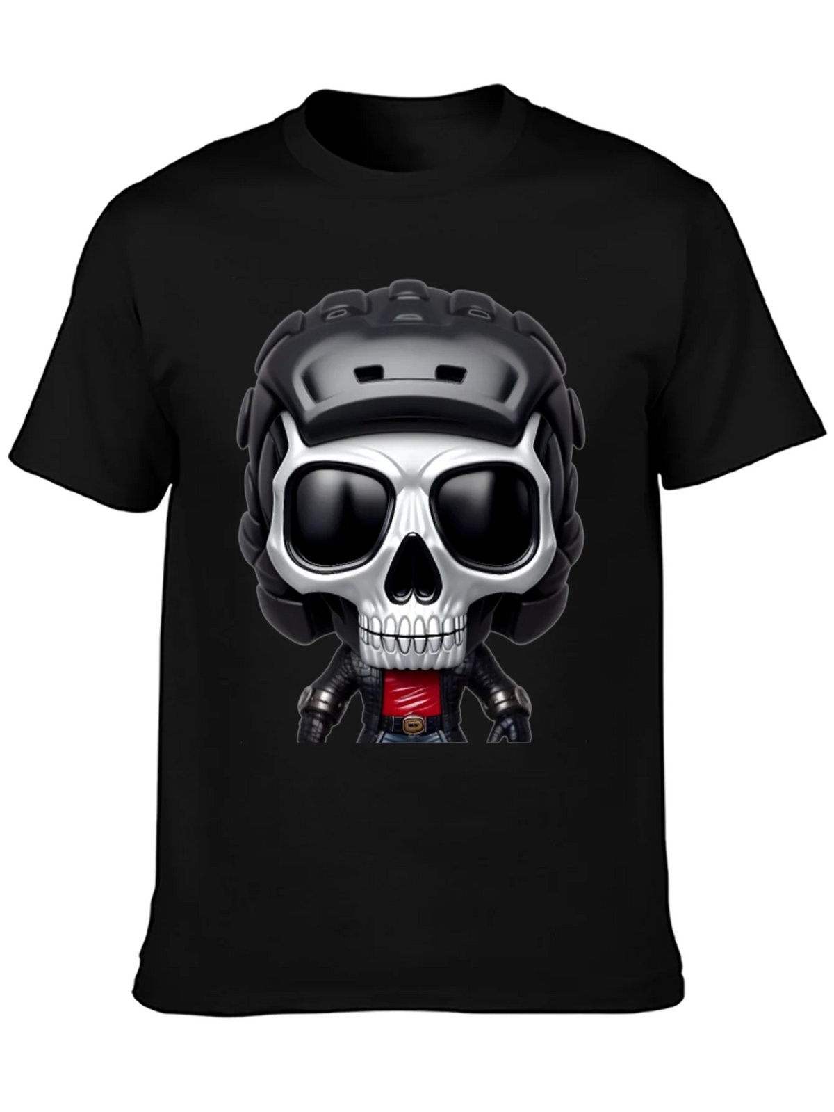 Skull Rider Graphic Tee - Black