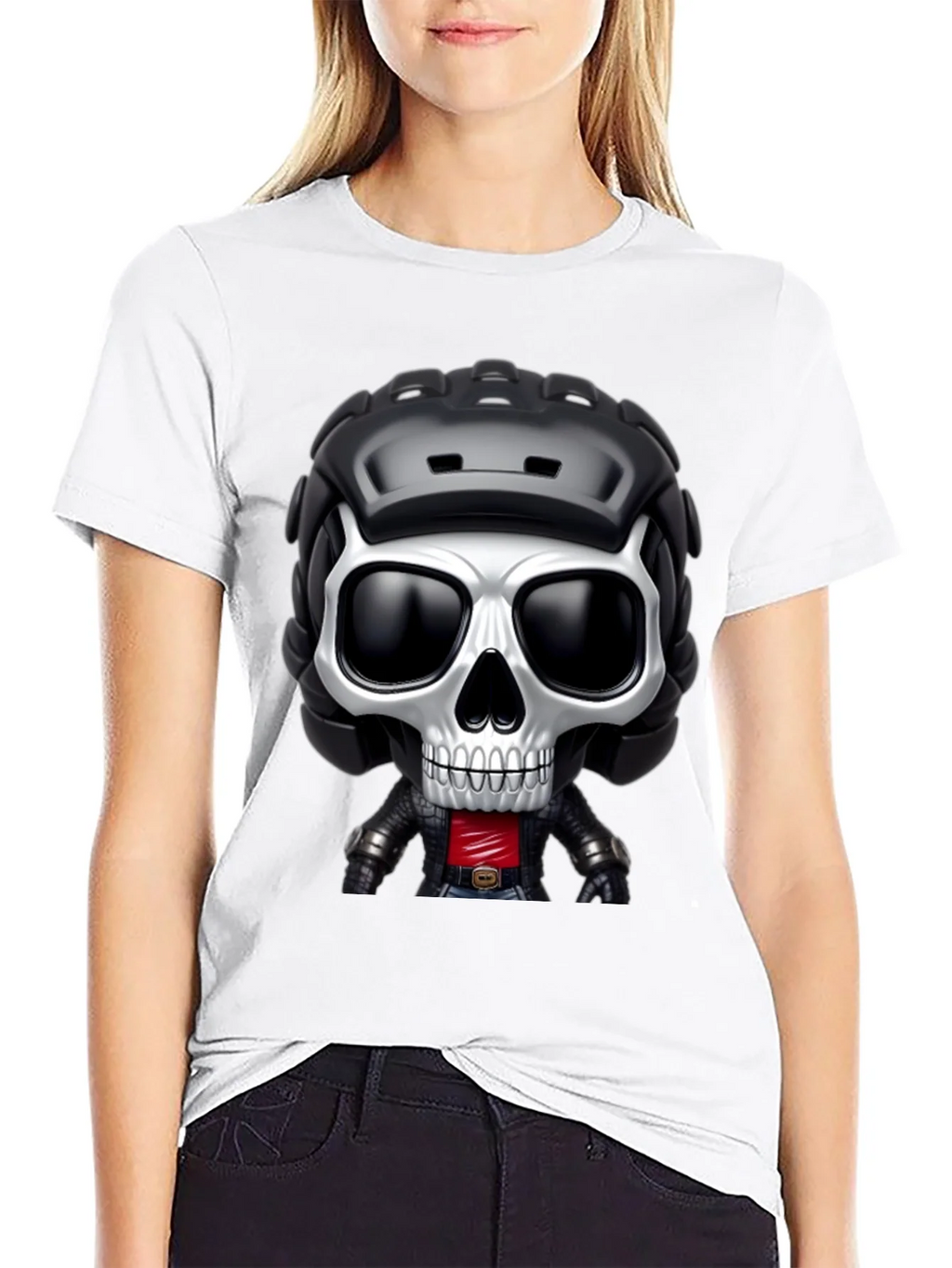 Skull Rider Graphic Tee - Black
