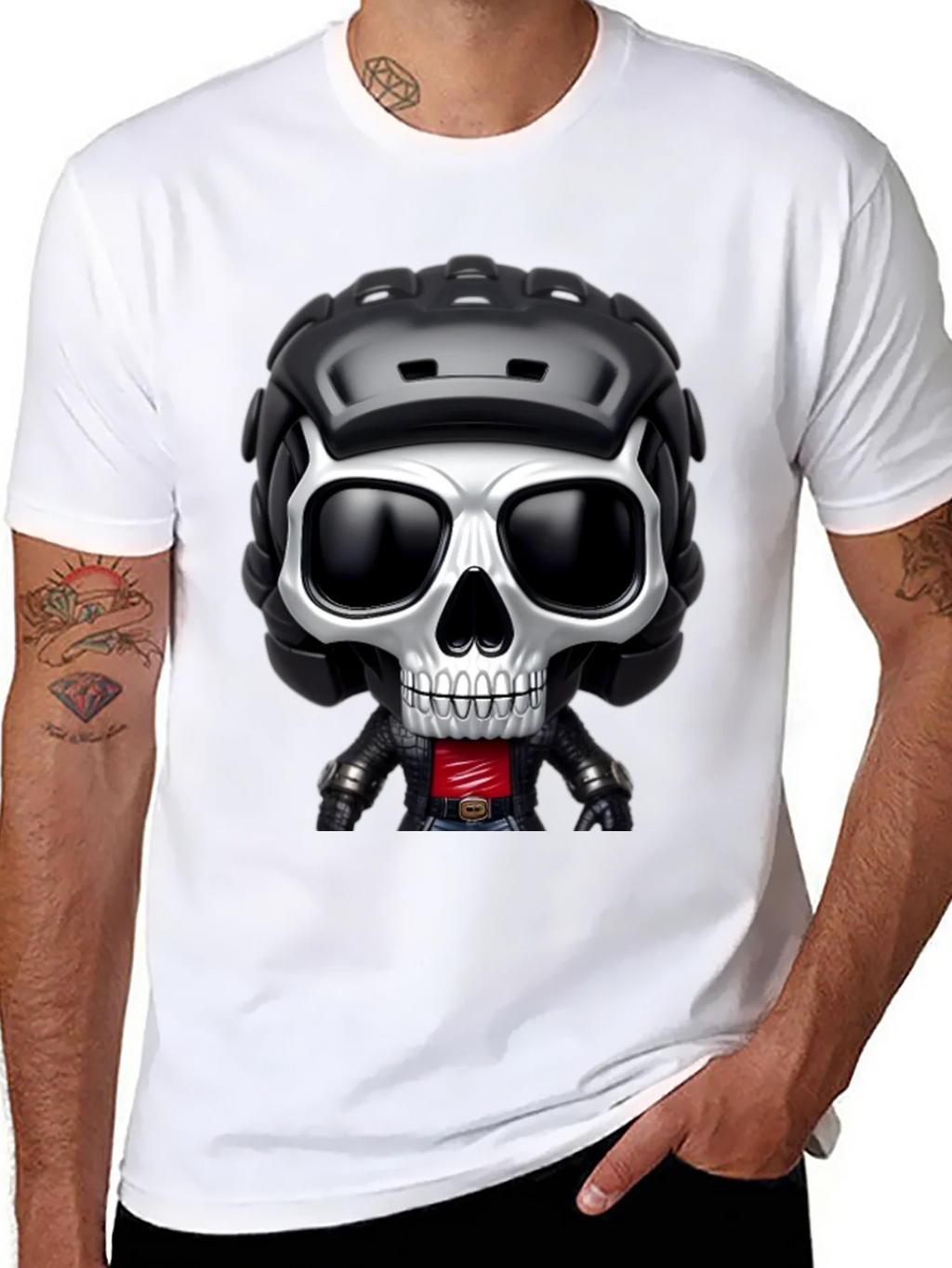 Skull Rider Graphic Tee - Black