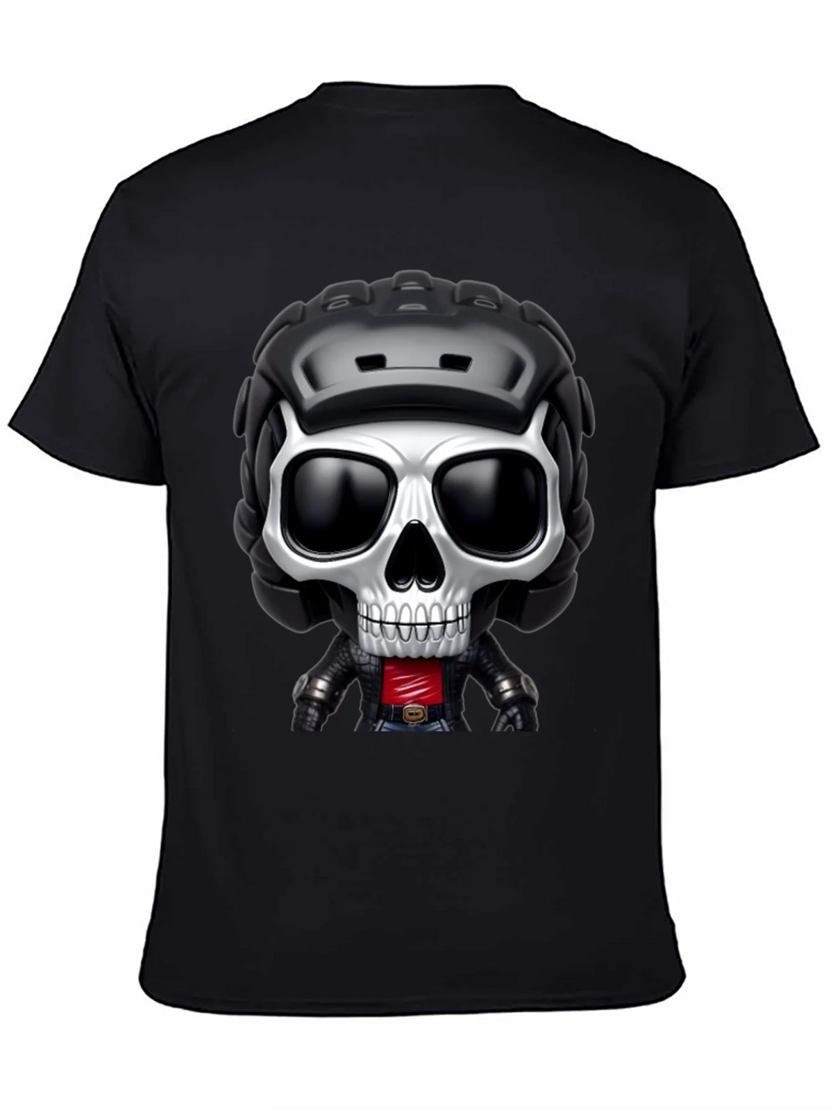 Skull Rider Graphic Tee - Black